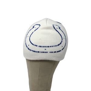 NFL Indianapolis Colts Beanie Hat OSFA Blue & White Embroidered & Graphic Logos